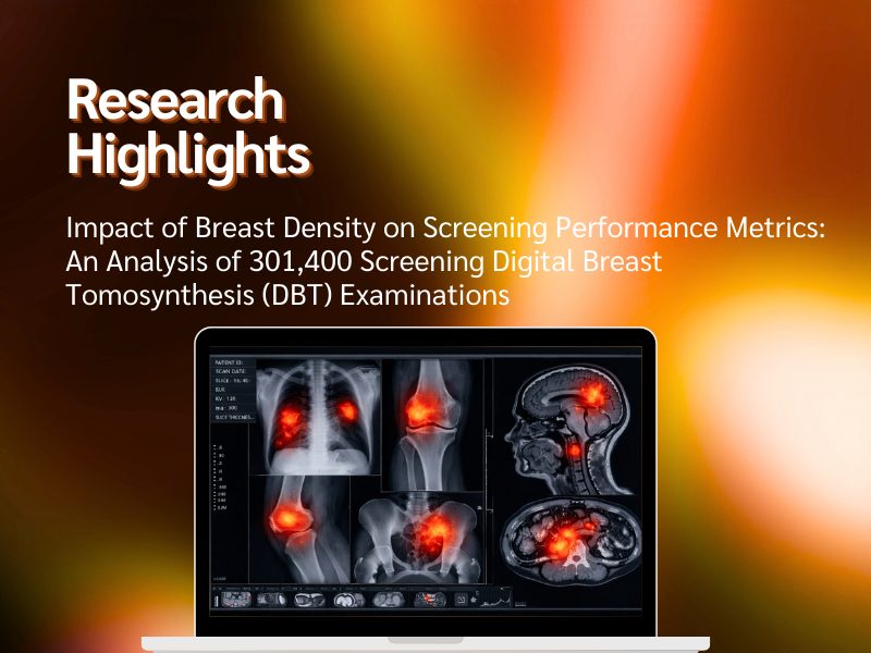 Research Highlight RN Impact of Breast Density on Screening Performance Metrics An Analysis of 301,400 Screening Digital Breast Tomosynthesis (DBT) Examinations (1)